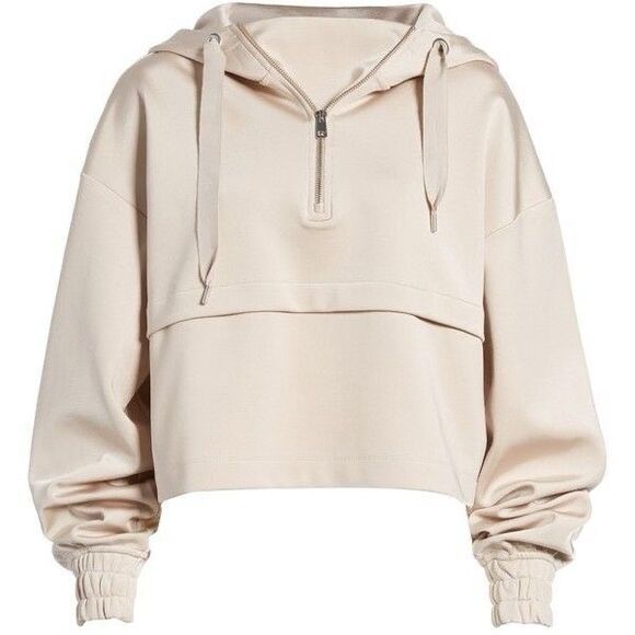 Ivy Park Athleisure Satin Crop Hoodie Size M - Picture 2 of 12